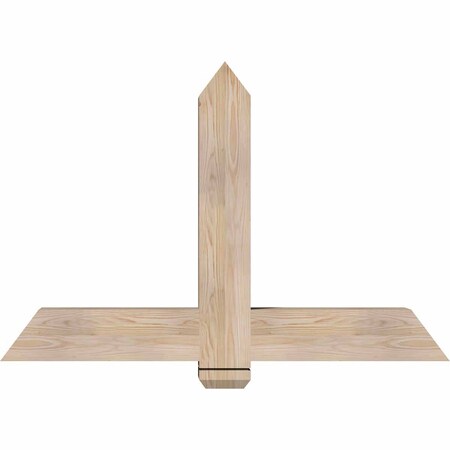 Ekena Millwork Eugene Smooth Timber Gable Bracket, Douglas Fir, 48"W x 32"H x 5 1/2"D x 5 1/2"F, 16/12 Pitch GBW048X32X0606EUG00SDF